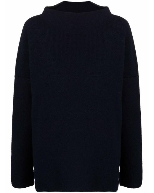 Daniela Gregis Blue Wool Mock-neck Sweater