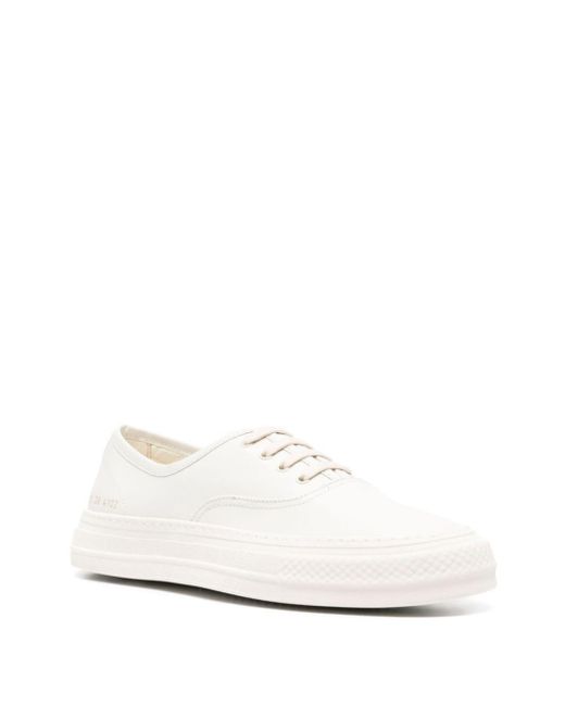 Common Projects White Logo-print Leather Sneakers for men