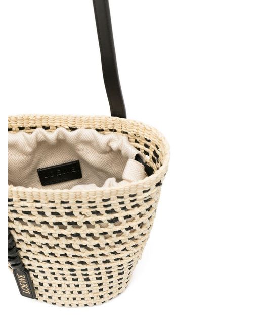 Loewe Metallic Braid Rafia Bucket Bag
