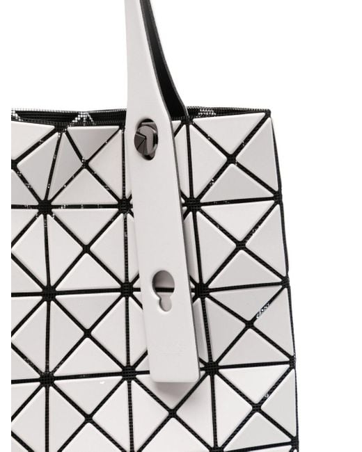 Issey Miyake White Prism Geometric-Pattern Tote Bag