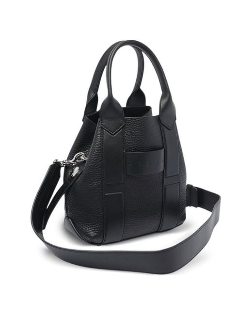 Hogan Black Small "Script Shopping" Bag