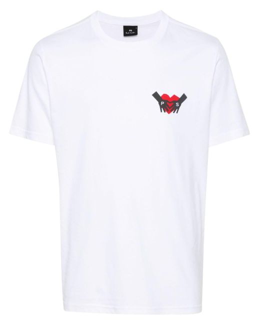 PS by Paul Smith White Ps Graphic-print T-shirt for men