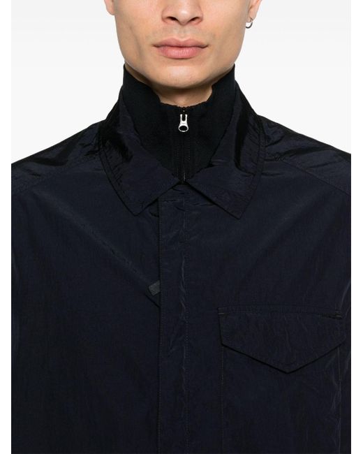 C P Company Blue Nylon Overshirt for men