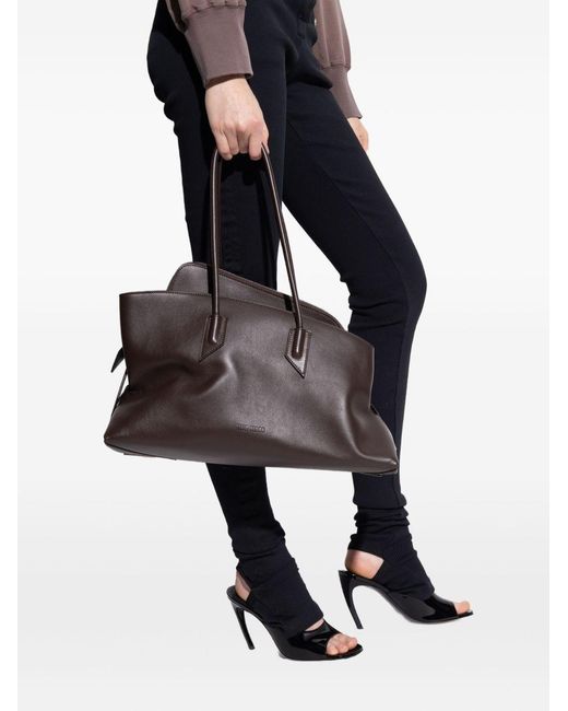 The Attico Black 'La Passeggiata Medium' Shoulder Bag