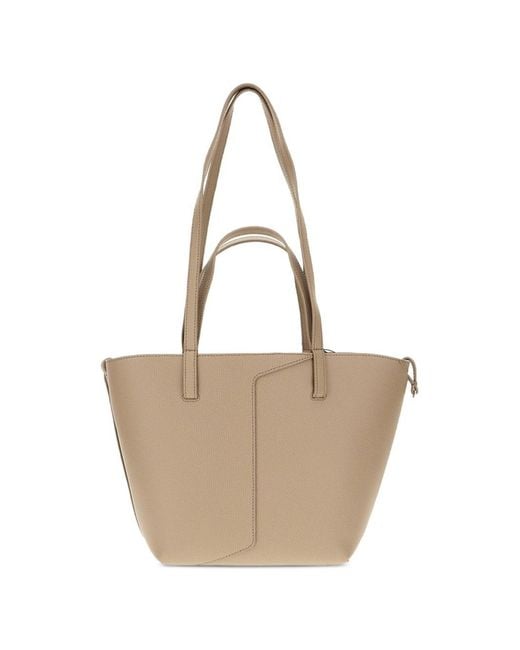 Emporio Armani Natural Small Leather Tote Bag