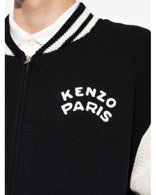 KENZO Blue Paris Cotton Cardigan for men