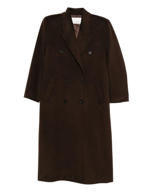Frankie Shop Black Gaia Wool Double-Breasted Coat