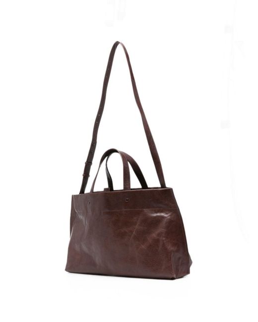 Lihann George Brown Elli Leather Tote Bag