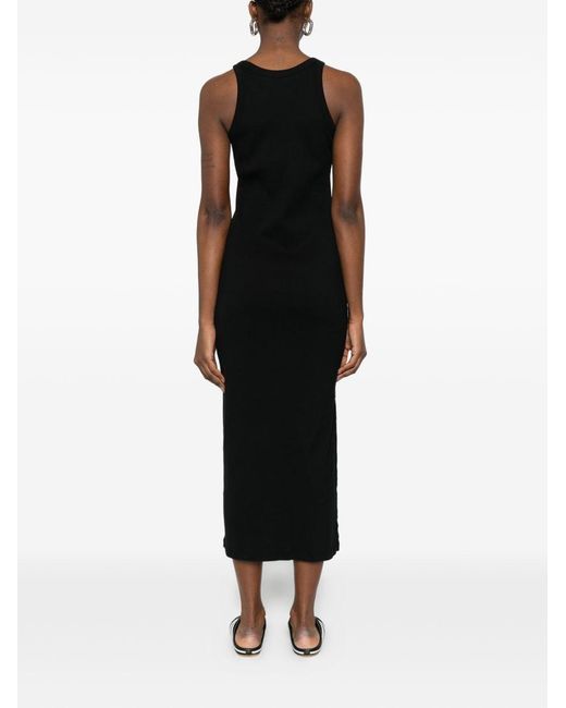 Maison Kitsuné Black Dress Ribbed Knit