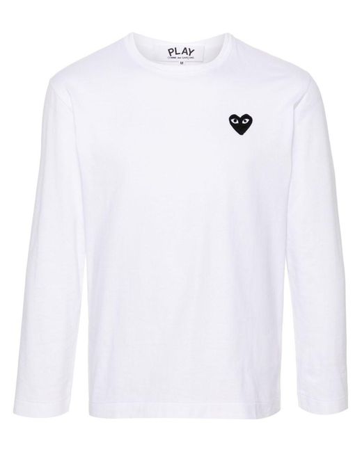 COMME DES GARÇONS PLAY White Cotton T-Shirt for men