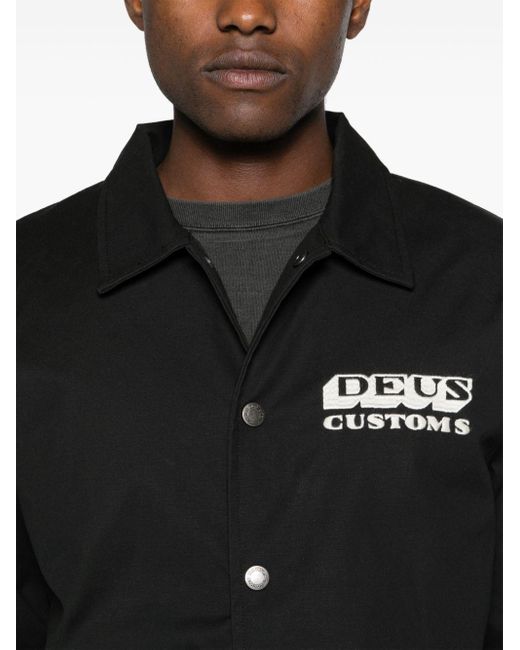 DEUS Black Jacket With Logo for men
