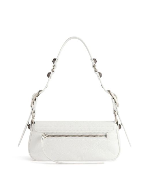 Balenciaga White Le Cagole Xs Leather Shoulder Bag