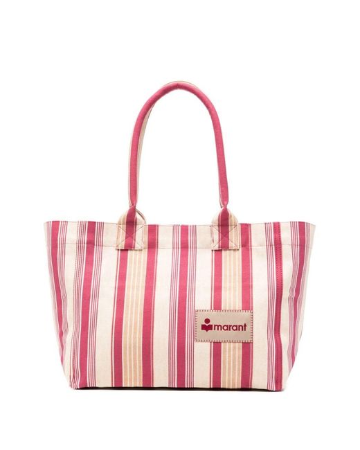 Isabel Marant Pink Yenky Zipped Cotton Tote