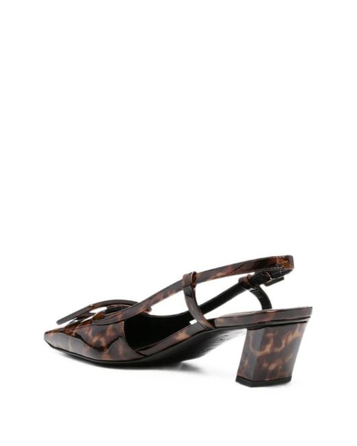 Roger Vivier Brown Belle Vivier Patent Leather Pumps
