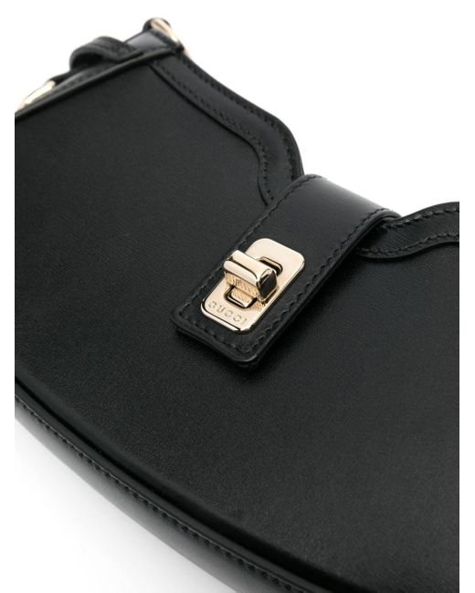 Gucci Black Moon Side Mini Leather Shoulder Bag
