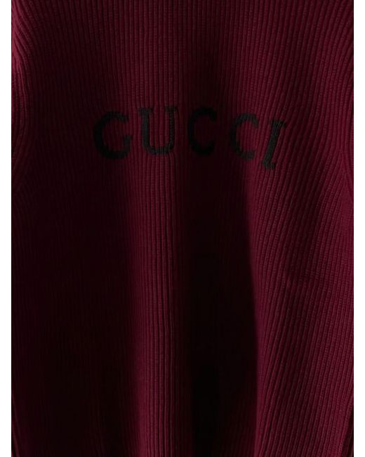 Gucci Red Wool And Cashmere Blend Sweater for men