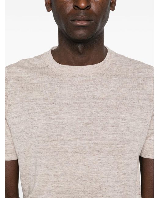 Brunello Cucinelli White Linen Blend Sweater for men