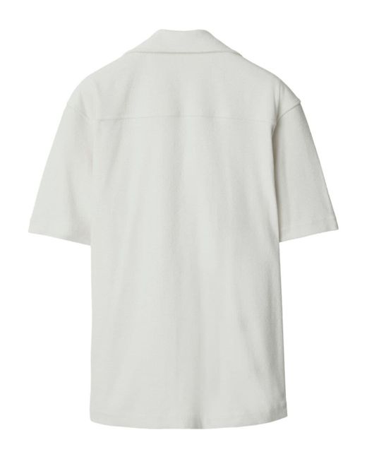 Burberry White Ekd-print Cotton Shirt for men
