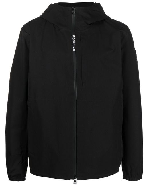 Woolrich Black Zip-up Hooded Jacket for men