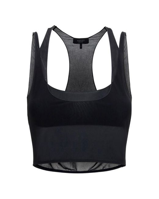 Gucci Black Bralette Top