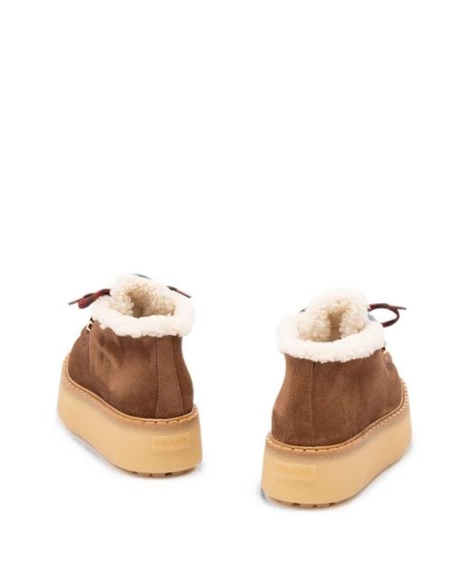 Prada Brown Suede Leather Boots