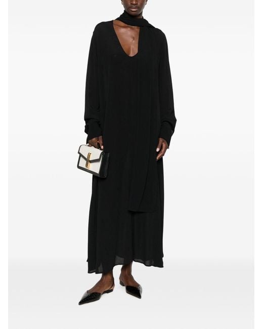 Totême Black Rounded Collar Dress