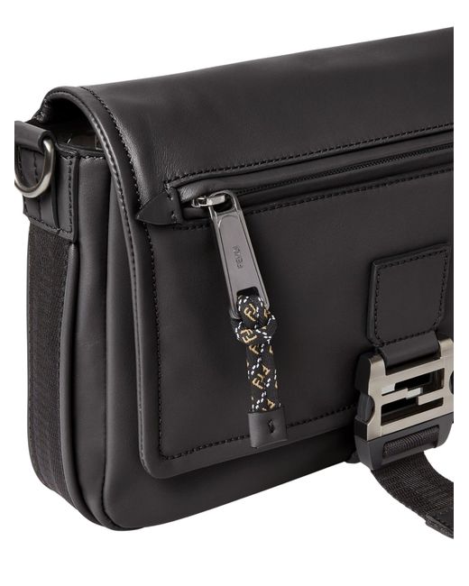 Fendi Black Flux Messenger Bag for men