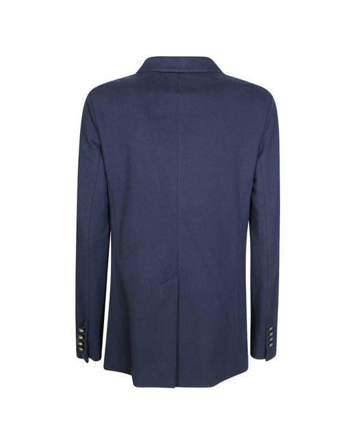 Circolo 1901 Blue Cotton Double-Breasted Jacket