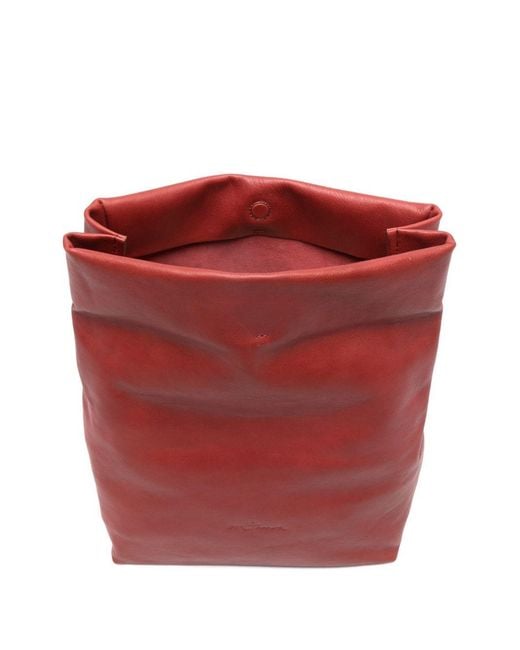 Cortana Red Delhi Large Leather Clutch