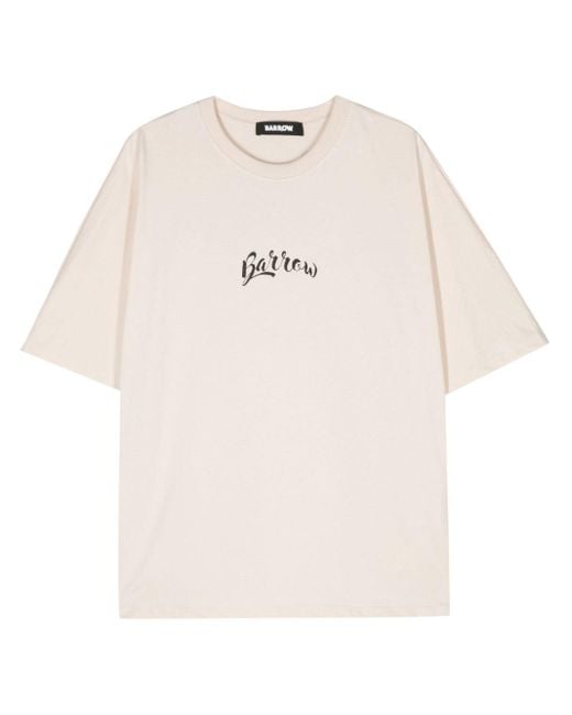 Barrow White T-shirt With Logo for men