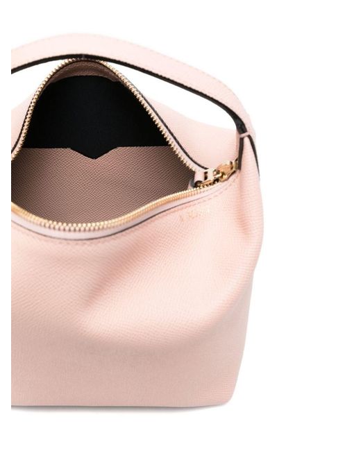 Valextra Pink Mochi Leather Pouch