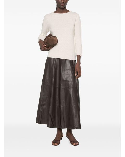 Fabiana Filippi Natural Wool Blend Crewneck Sweater