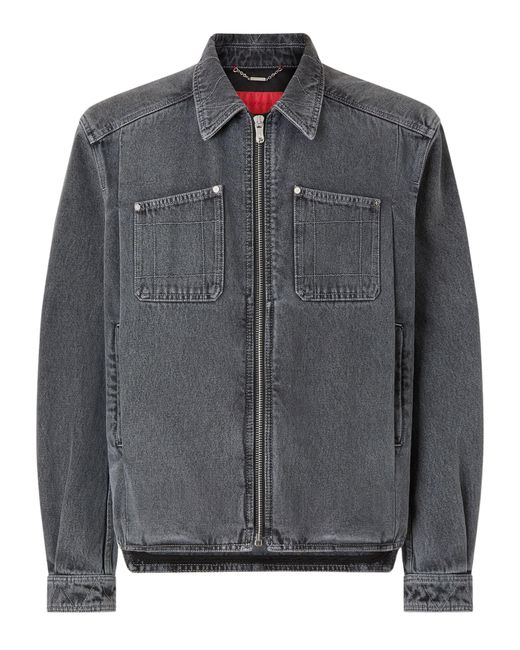 Ferrari Gray Cotton Denim Jacket for men