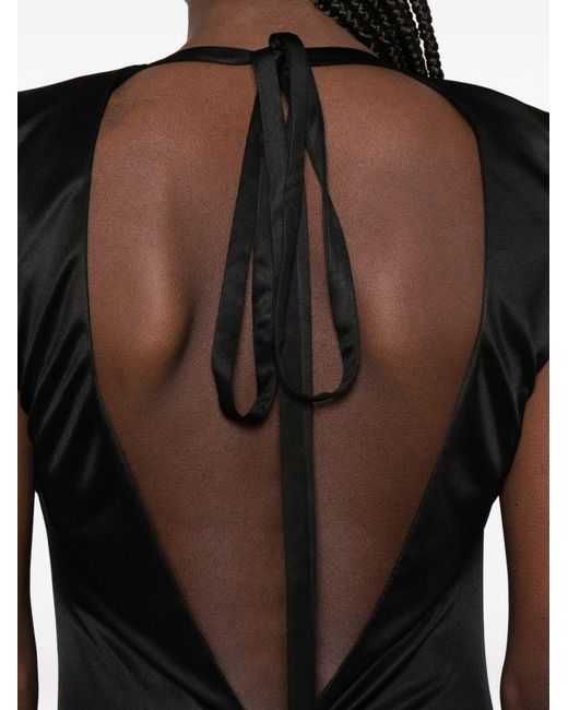 Elisabetta Franchi Black Long Evening Dress