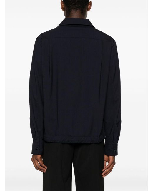 Givenchy Blue Logo Plaque Shirt for men