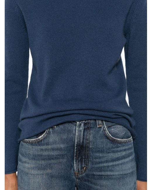 Be You Blue Cashmere Turtle-Neck Sweater