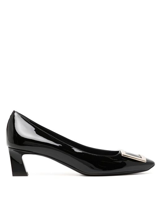Roger Vivier Black Trompette Leather Pumps