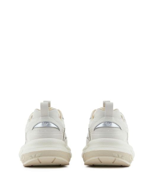 Emporio Armani White Leather Sneakers
