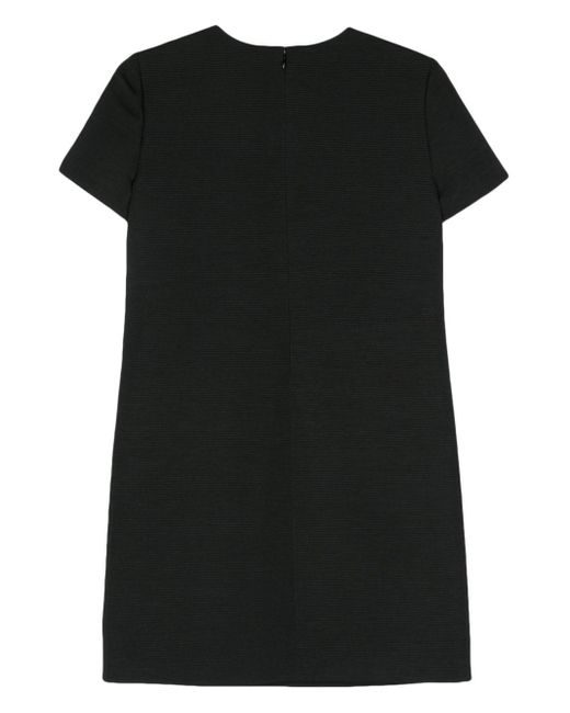 Emporio Armani Black Ribbed Mini Dress