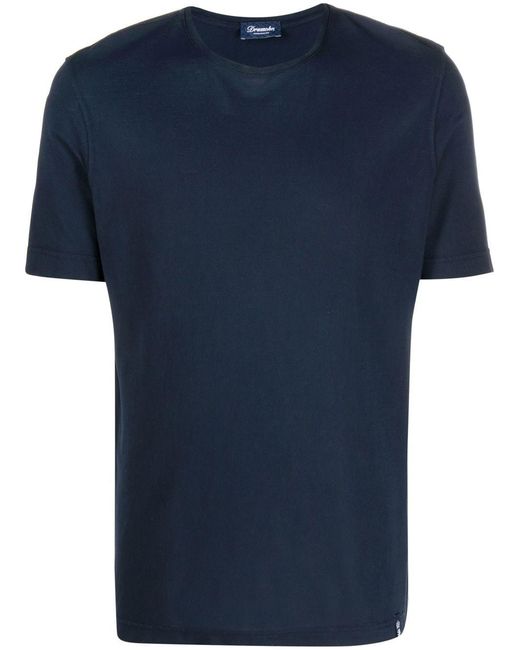Drumohr Blue Crew Neck T-Shirt for men