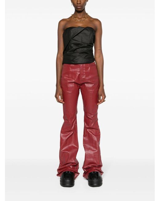 Rick Owens Red Lido Bolan Bootcut Trousers