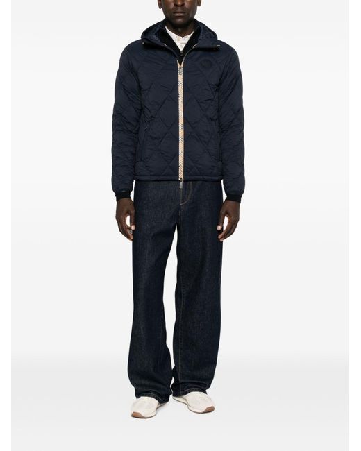Burberry Blue Hescott Nylon Blouson Jacket for men