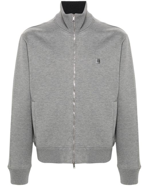 Givenchy Gray Zip Through Sweatshirt for men
