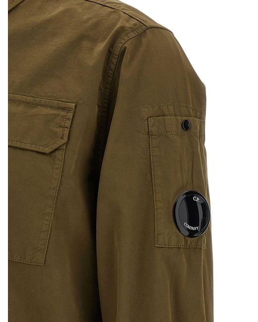 C P Company Green Organic Cotton Overshirt for men
