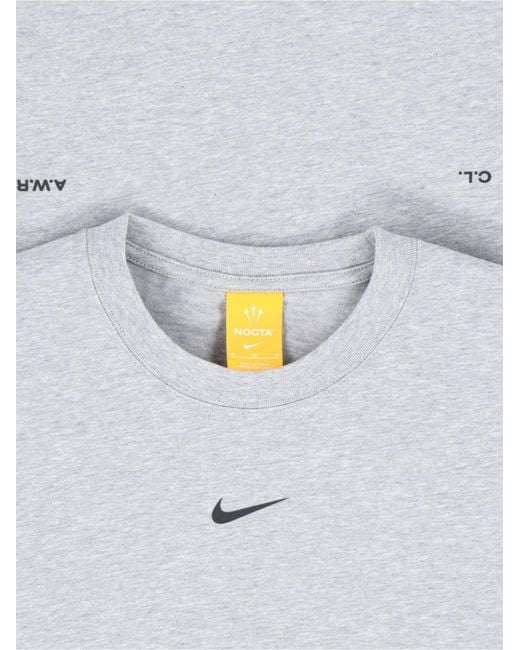 Nike X NOCTA Gray Nocta Cs Tee Ss T-Shirt for men
