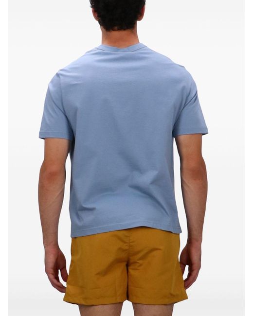 Paul Smith Blue Crewneck Printed T-Shirt for men