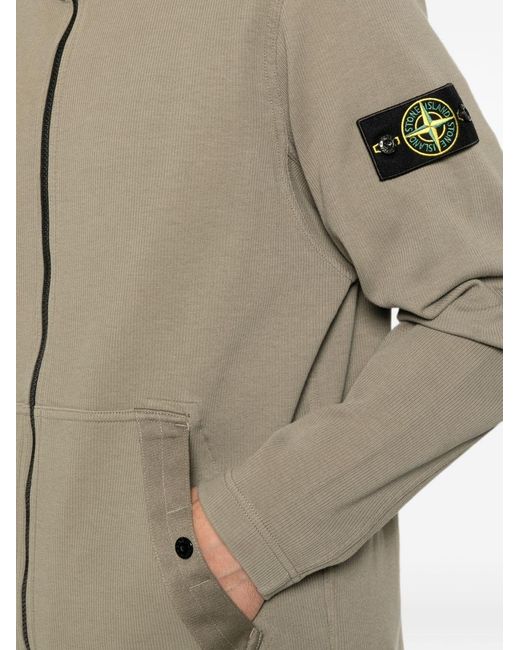 Stone Island Brown Cotton Hoodie for men