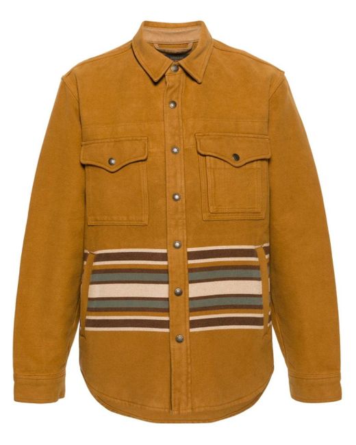 Filson Yellow Striped Shirt Jacket for men