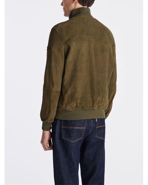 Peuterey Green Suede Jacket for men