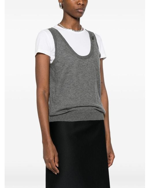 Prada Gray Cashmere Tank Top